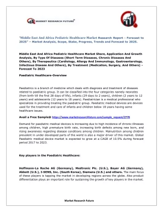 middle east and africa pediatric healthcare