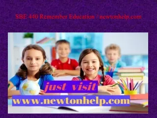 SBE 440 Remember Education / newtonhelp.com