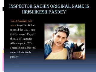 CID Characters Real name images