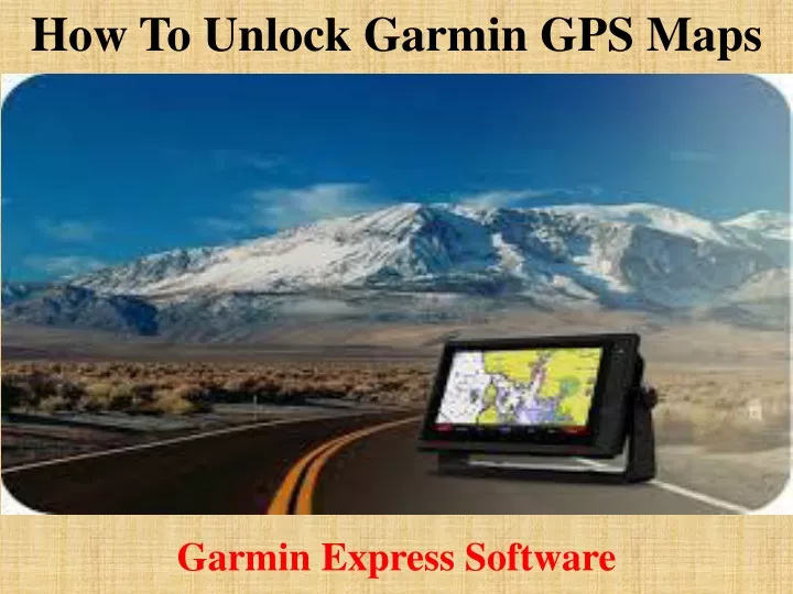 how to unlock garmin gps maps