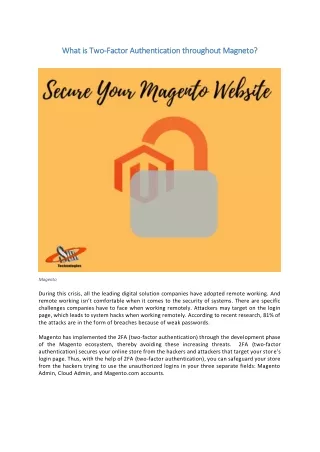 What is Two-Factor Authentication throughout Magneto?