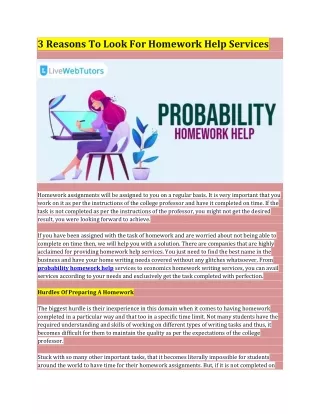 3 reasons to look for homework help services