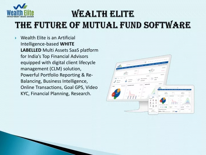 wealth elite the future of mutual fund software