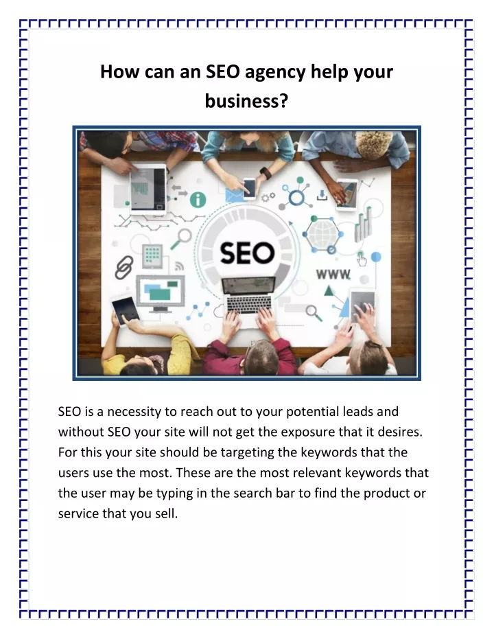 how can an seo agency help your business