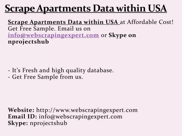 scrape apartments data within usa