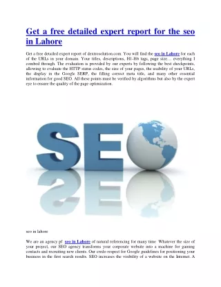get a free detailed expert report