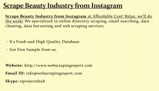 scrape beauty industry from instagram