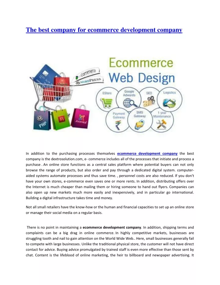 the best company for ecommerce development company