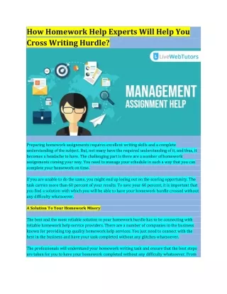 how homework help experts will help you cross