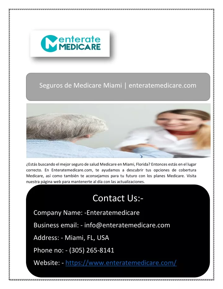 seguros de medicare miami enteratemedicare com