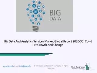 2020 Impact Of Covid-19 On The Big Data And Analytics Services Market Growth And Trends