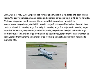 Air cargo services in UAE
