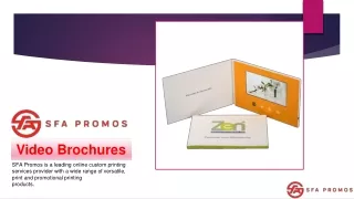 Custom Video Brochure Printing, Video Mailers - SFA Promos