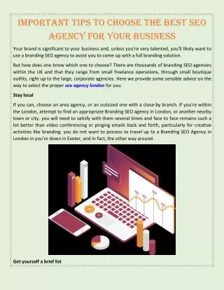Important Tips To Choose The Best SEO Agency For Your Business