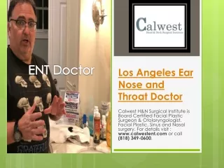 Los Angeles Ear Nose and Throat Doctor | Sinus Surgeon - Calwestent