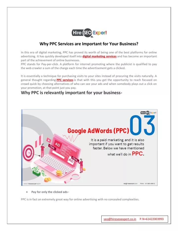 why ppc services are important for your business