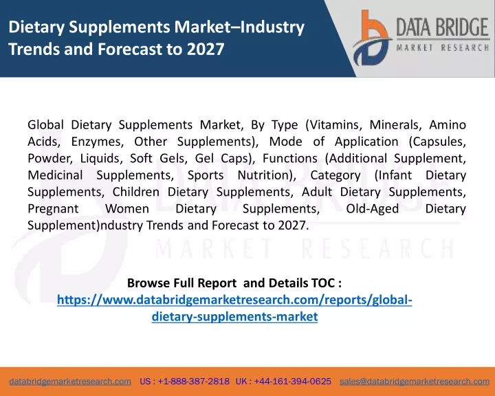 dietary supplements market industry trends