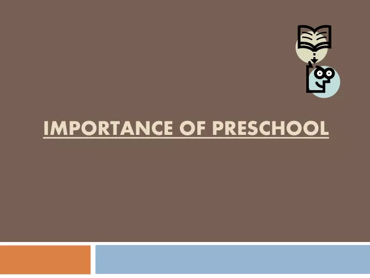 importance of preschool