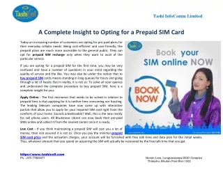 A Complete Insight to Opting for a Prepaid SIM Card