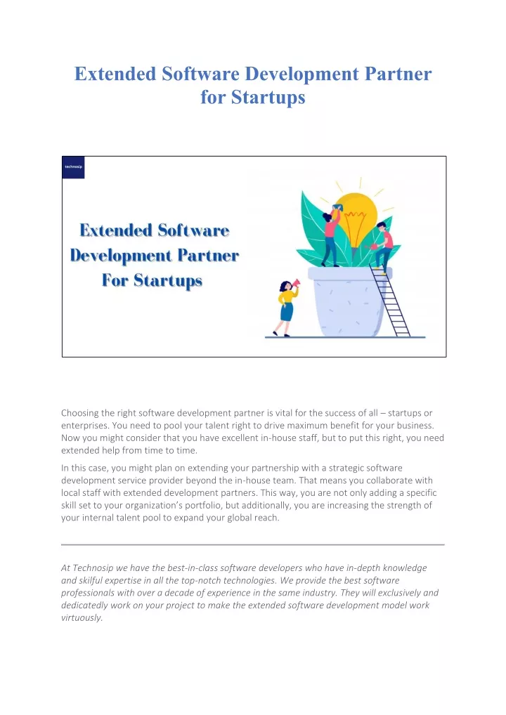 extended software development partner for startups