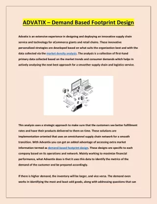 advatix demand based footprint design