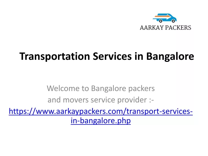 transportation services in bangalore
