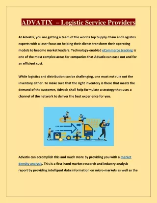 advatix logistic service providers