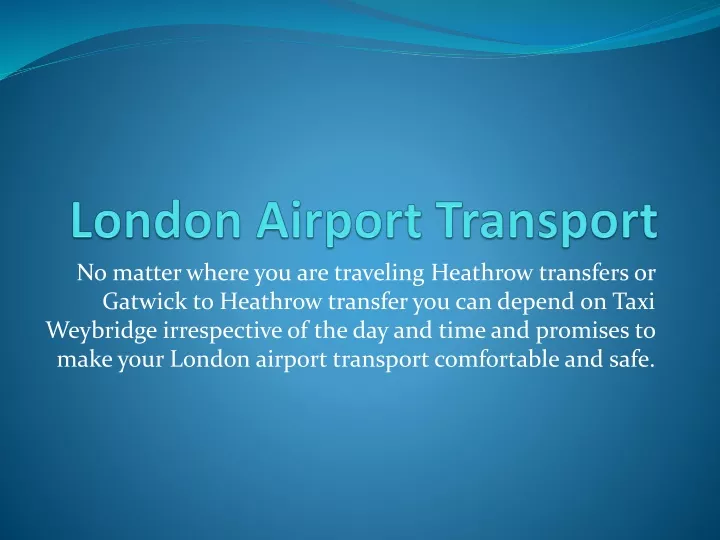 london airport transport