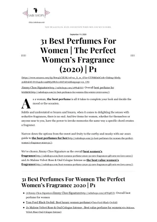 31 Best Perfumes For Women | The Perfect Women’s Fragrance (2020) | P1