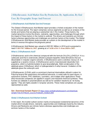 2 ethylhexanoic acid market size by production