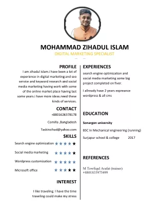 cv md zihadul islam