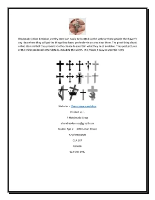 Three Crosses Necklace | Ahandmadecross.com