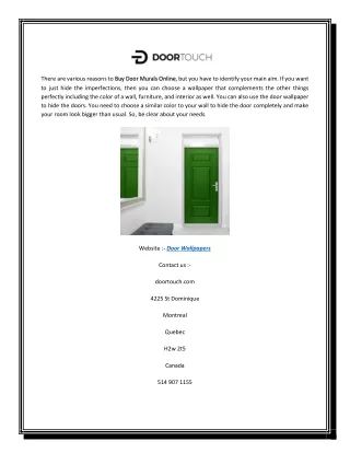 Premium Door Wallpapers for Home | DoorTouch