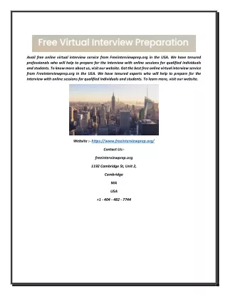 avail free online virtual interview service from