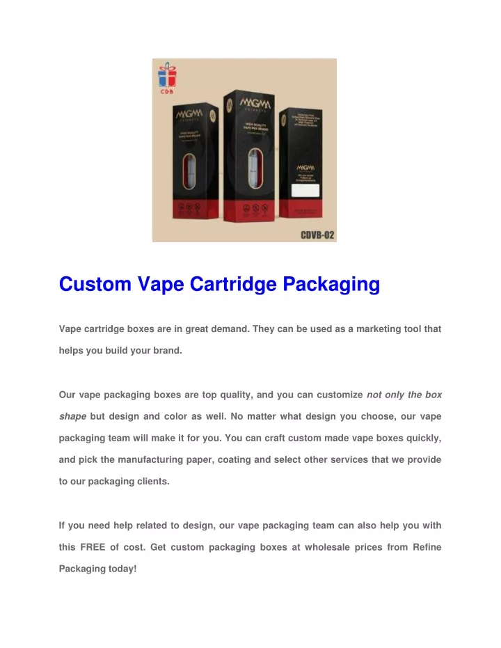 custom vape cartridge packaging vape cartridge