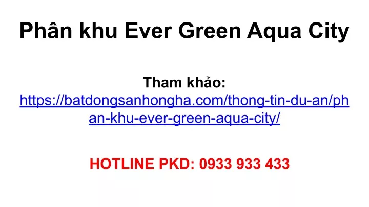 ph n khu ever green aqua city