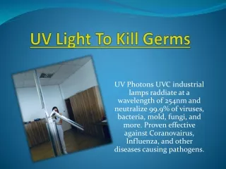 Germicidal UV Lamp-UVPhotons.com