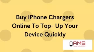 Buy iPhone Chargers Online To Top- Up Your Device Quickly