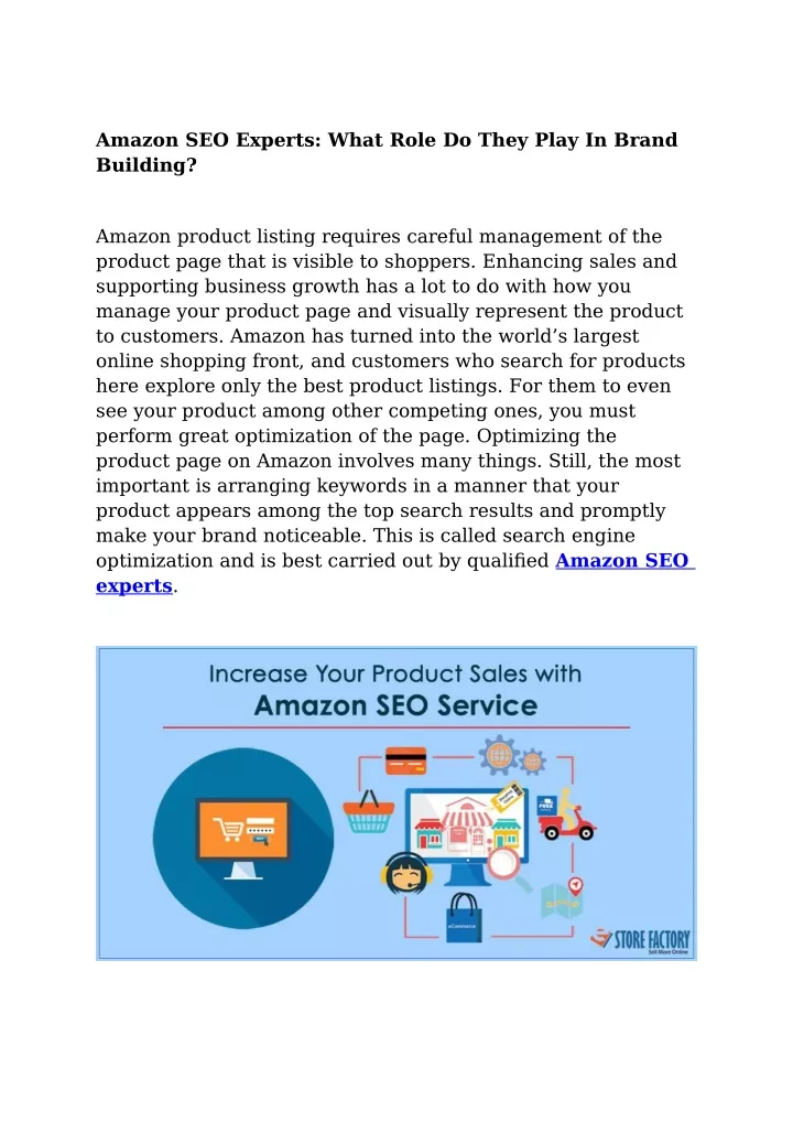 amazon seo experts what role do they play