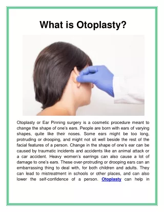 What is Otoplasty?