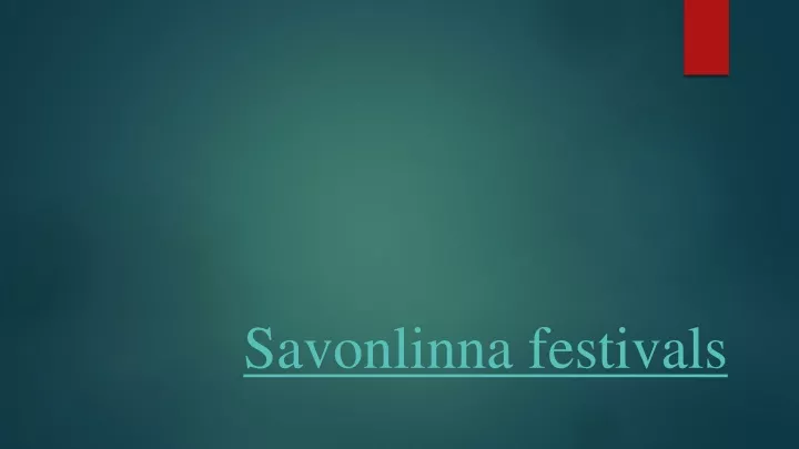 savonlinna festivals