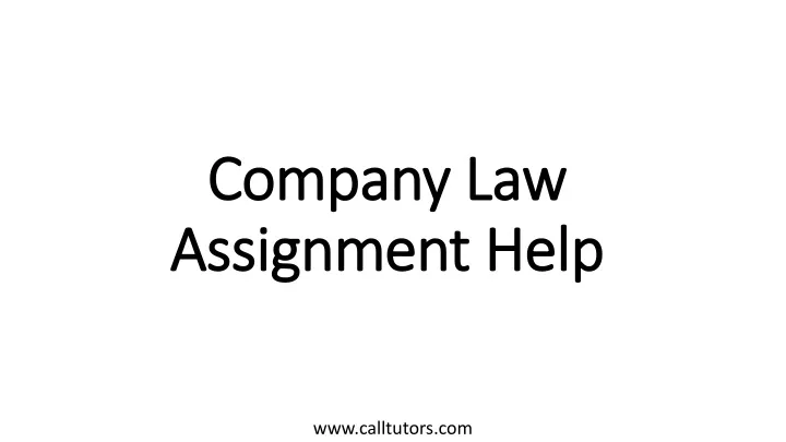 company law assignment help