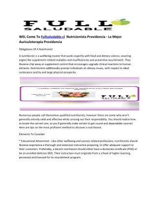 wel come to fullsaludable cl nutricionista
