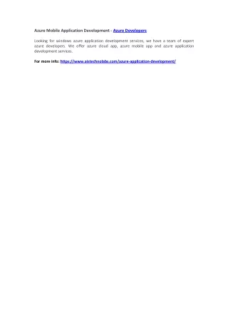 azure mobile application development azure