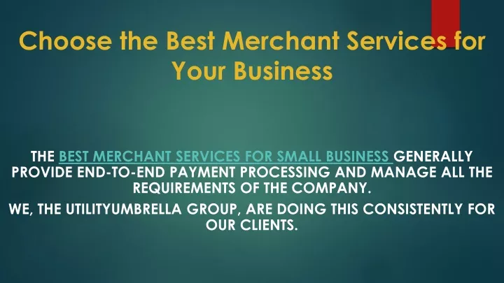 choose the best merchant services for your business