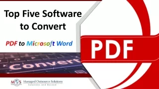 Top Five Software to Convert PDF to Microsoft Word