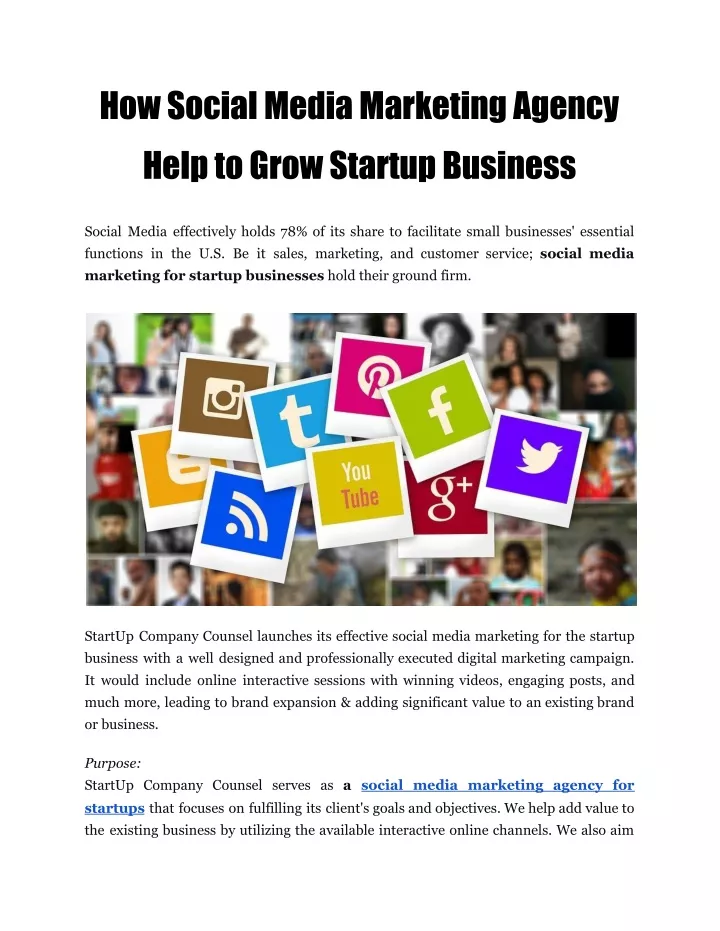how social media marketing agency help to grow