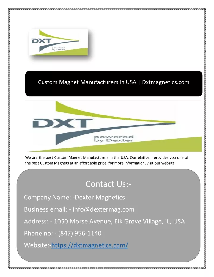 custom magnet manufacturers in usa dxtmagnetics
