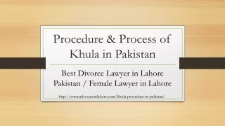 Khula Procedure & Process in Pakistan - Complete Guide About Khula Pakistani Law