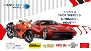 Automobile Franchise Opportunity